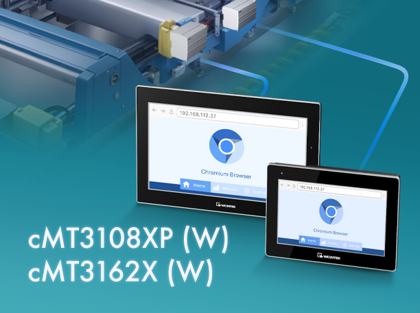 cMT3108XP (W) & cMT3162X (W)：10” & 15.6” HTML5 Web Panel