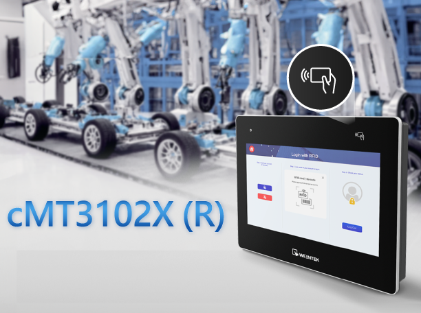 cMT3102X (R): 10.1-inch HMI with RFID Capability